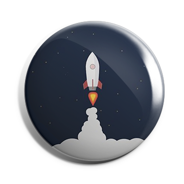 Rocket Brooch