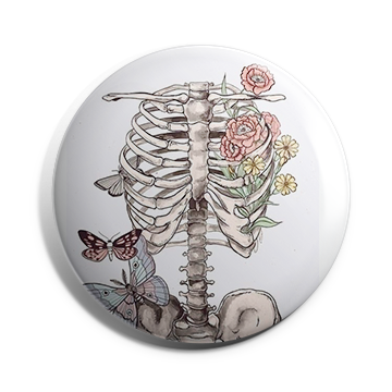 Flowered skeleton Brooch