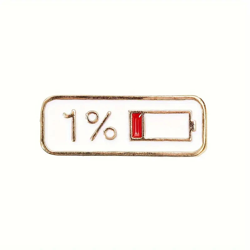 1% Enamel Pin