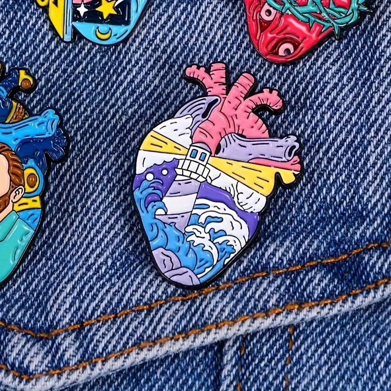 Art Heart Enamel Pin