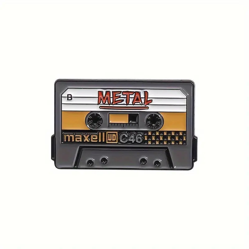 Metal Cassette Enamel Pin