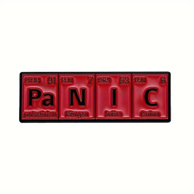 Panic Periodic Table Enamel Pin