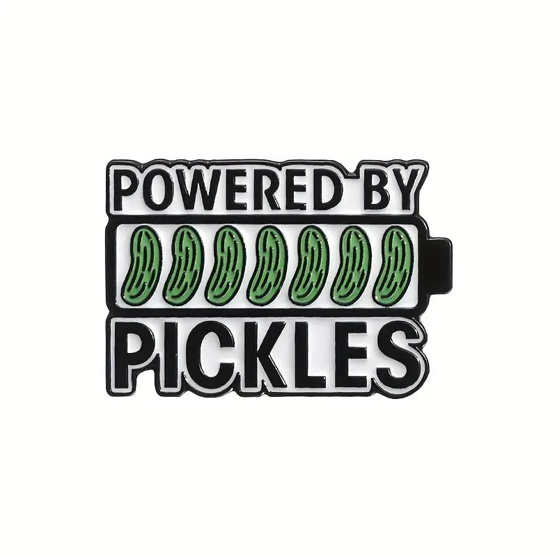 Powered By Pickles Enamel Pin