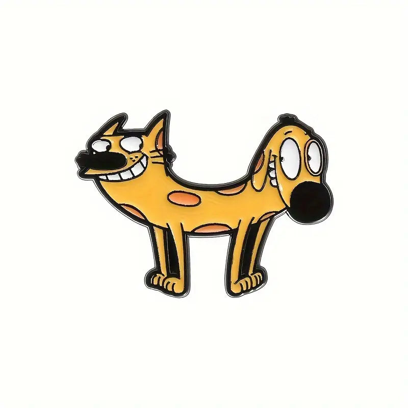 CatDog Cartoon Enamel Pin