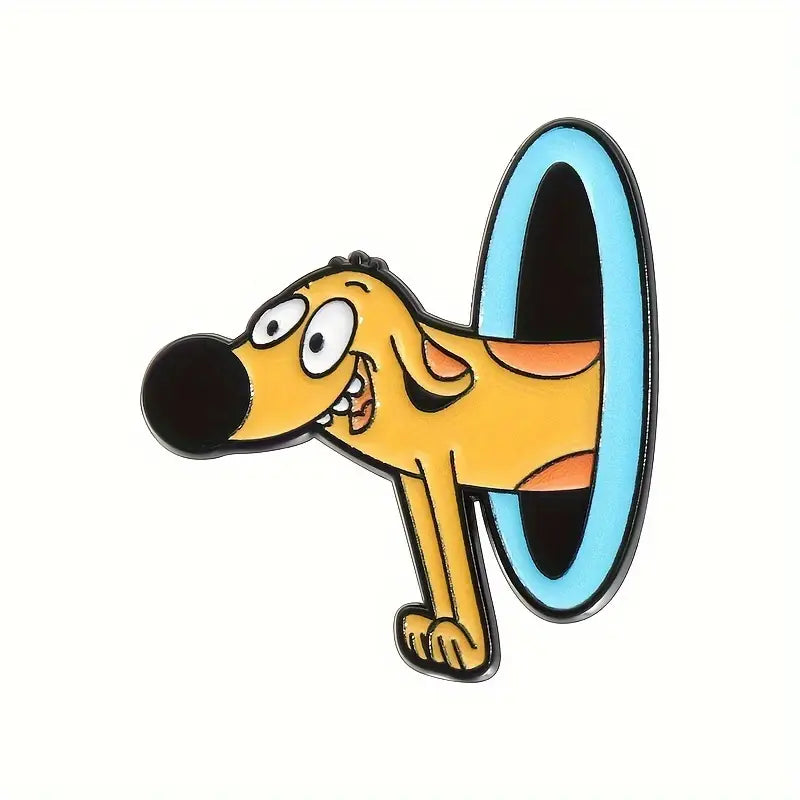 Dog From CatDog Cartoon Enamel Pin