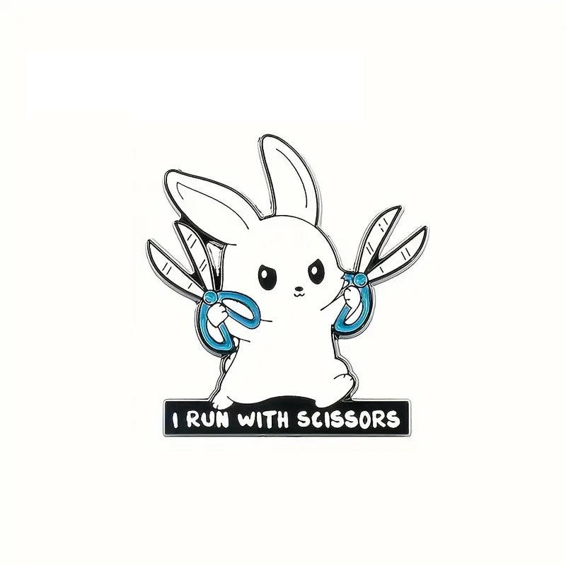 I Run with Scissors Enamel Pin