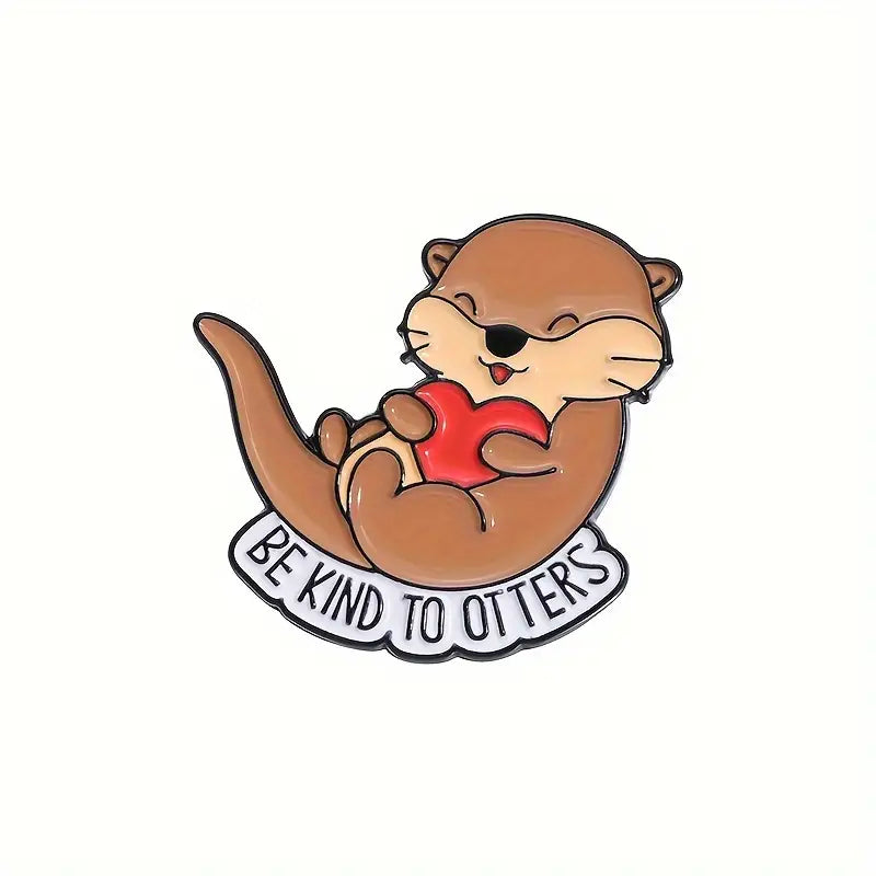 Be Kind To Otters Enamel Pin