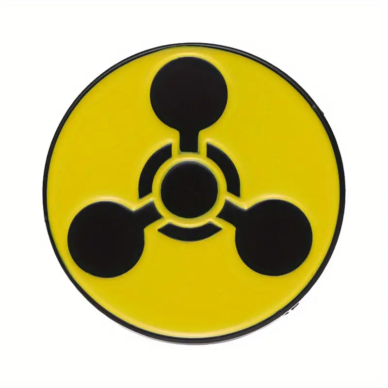 Warning Nuclear Hazard Symbol Enamel Pin