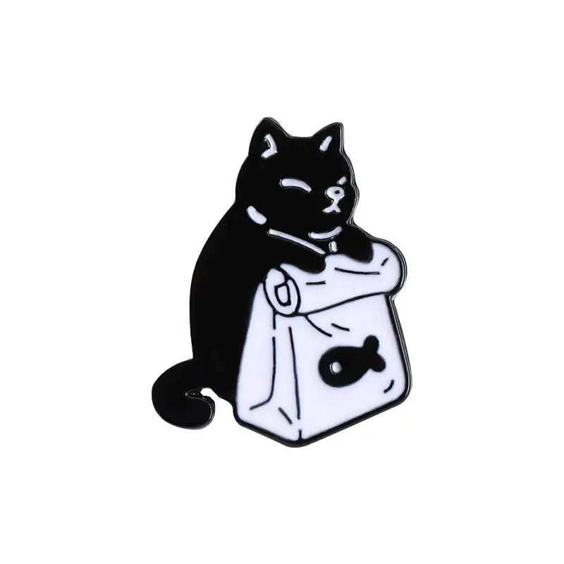 Black Cat Enamel Pin