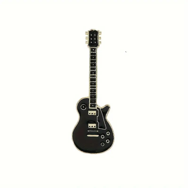 Black Guitar Enamel Pin