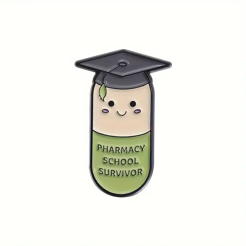 Pharmacy School Survivor Pill Enamel Pin