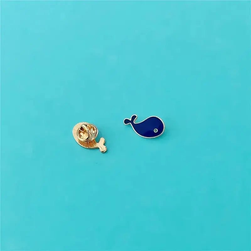 Small Whale Enamel Pin