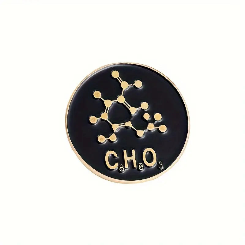 C8H8O3 Enamel Pin