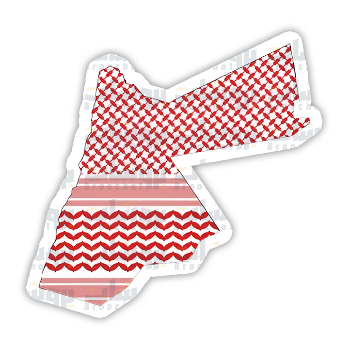 ستيكر خريطة الأردن (شماغ)