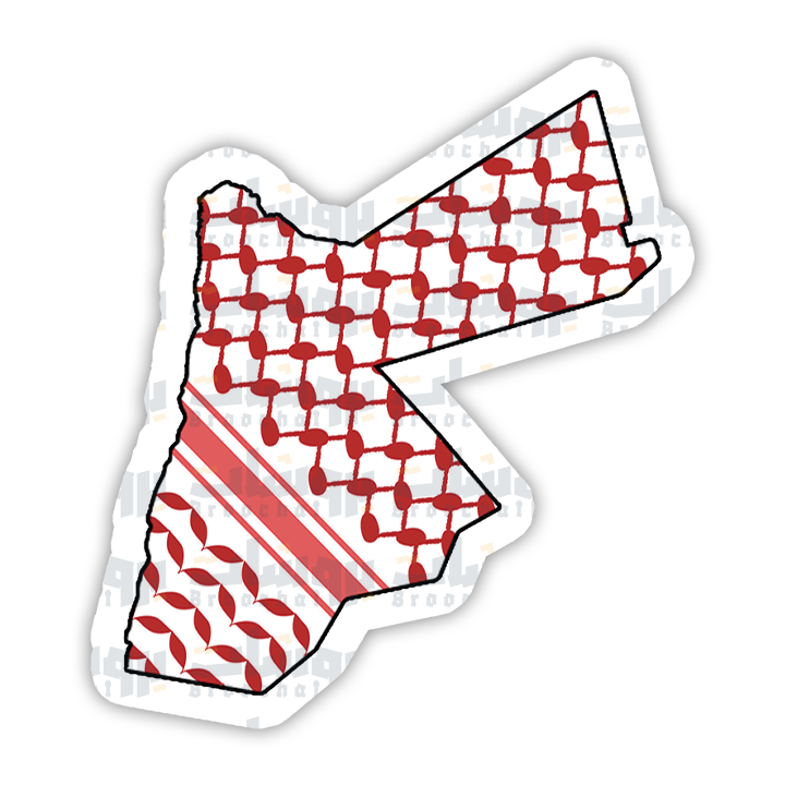 ستيكر خريطة الأردن (شماغ)