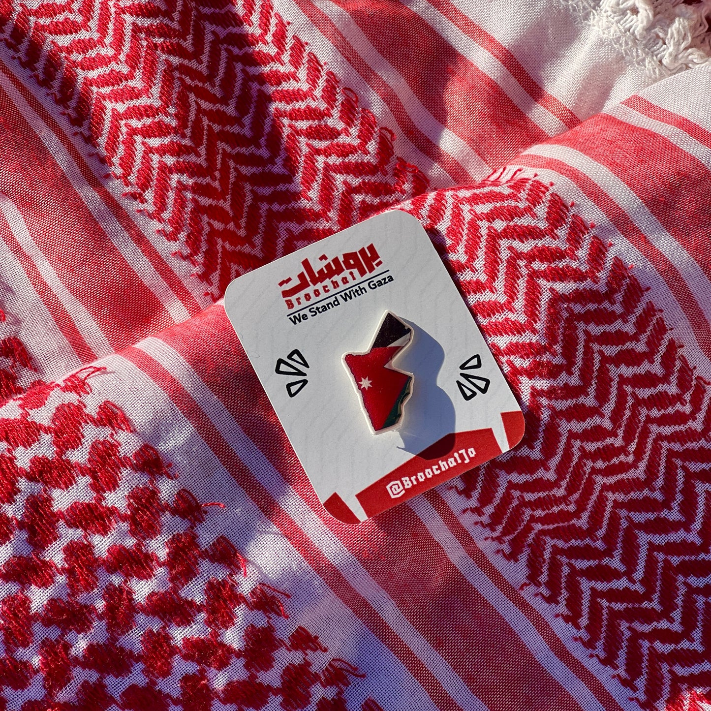 دبوس خريطة الأردن (علم)