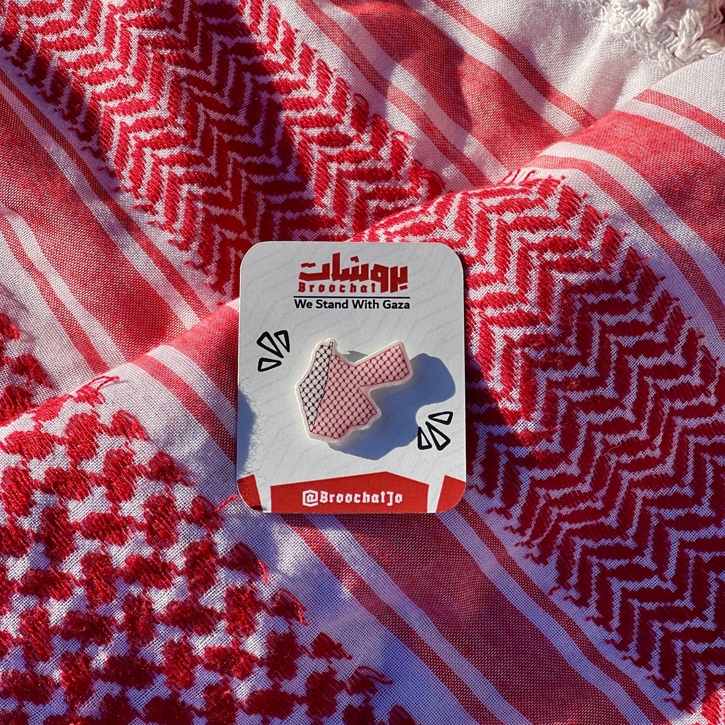 دبوس خريطة الأردن و فلسطين