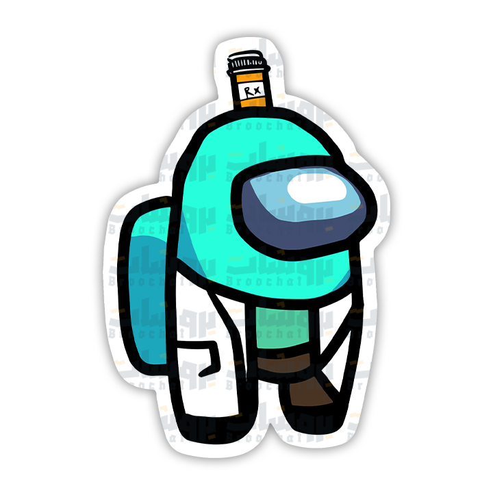 Among us Sticker (Cyan)