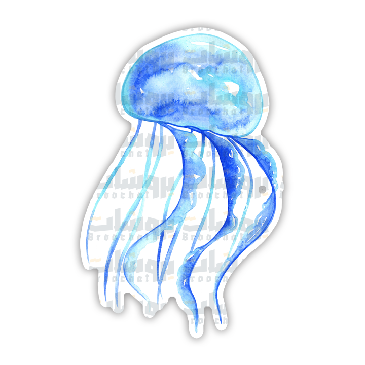 Blue jellyfish Sticker