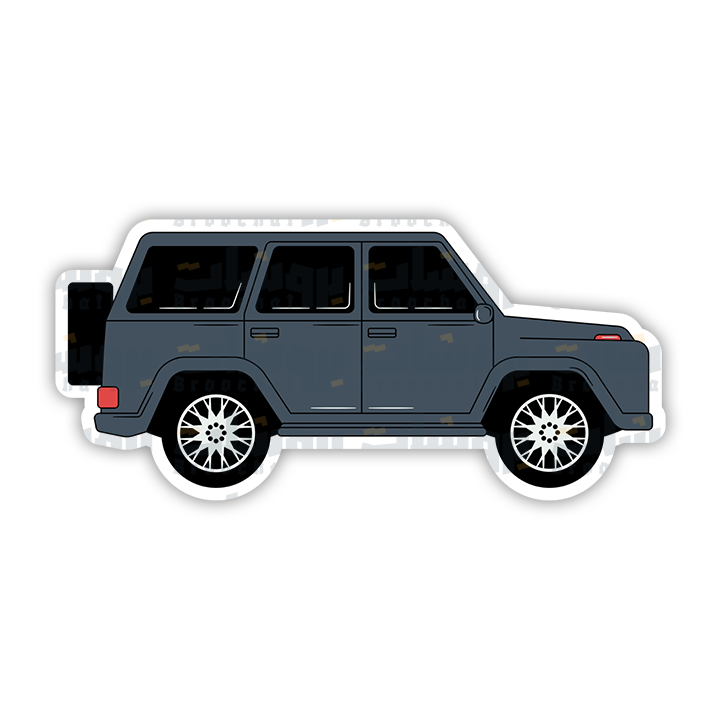 gray suv Sticker