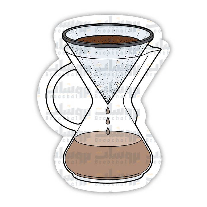 ستيكر قهوة مقطرة