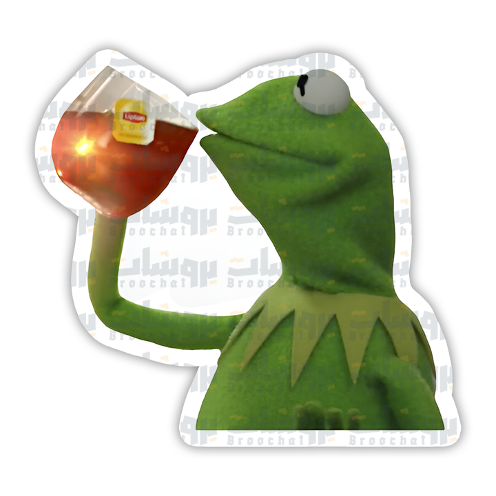 Kermit Sipping Tea Sticker