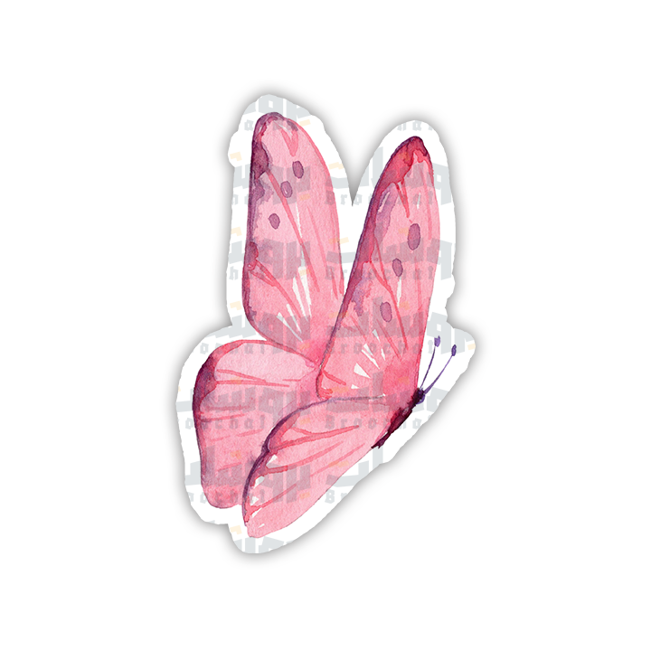 Pink Butterfly Sticker