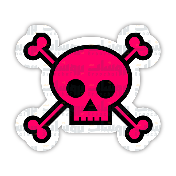 Pink Skull Sticker