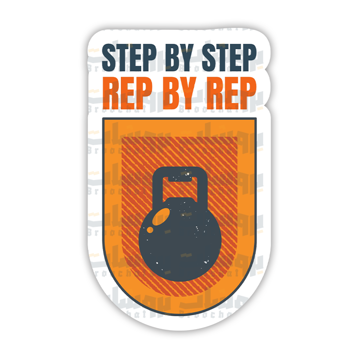 Step by step Rep by rep Sticker