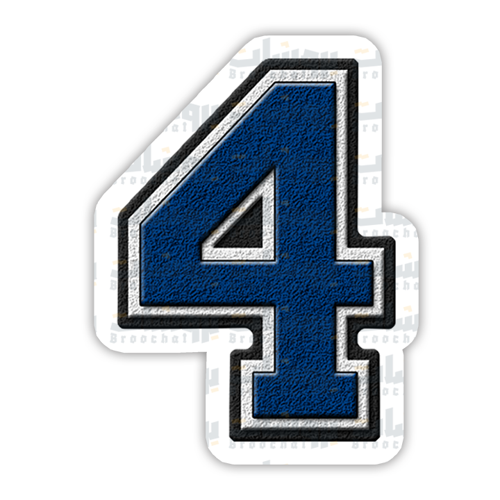 number 4 Sticker
