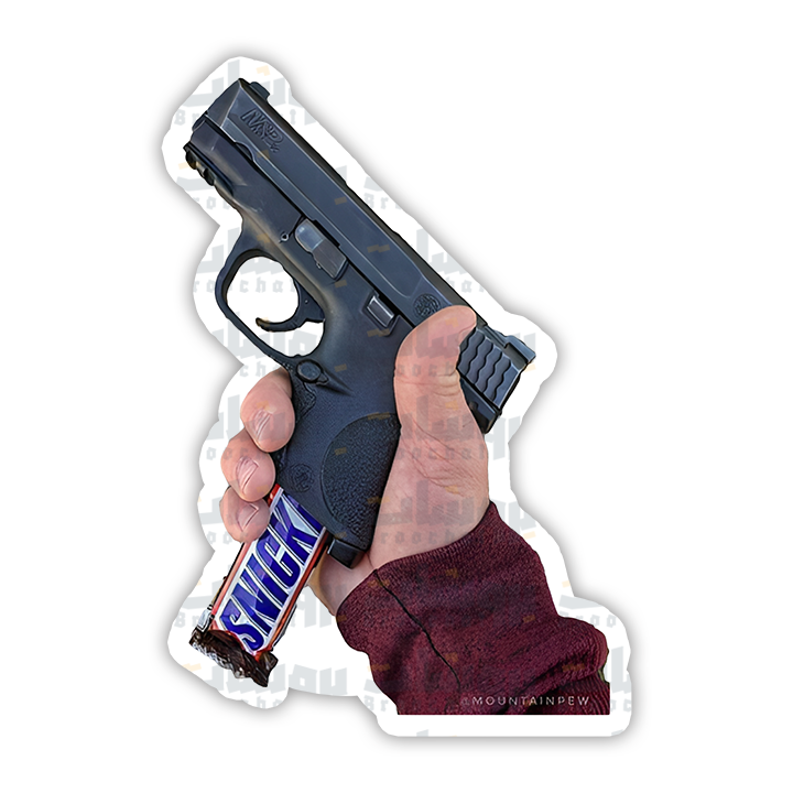 Snickers Gun Sticker