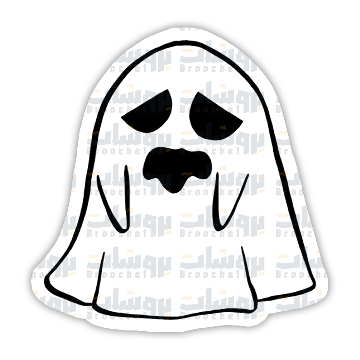 sad ghost Sticker