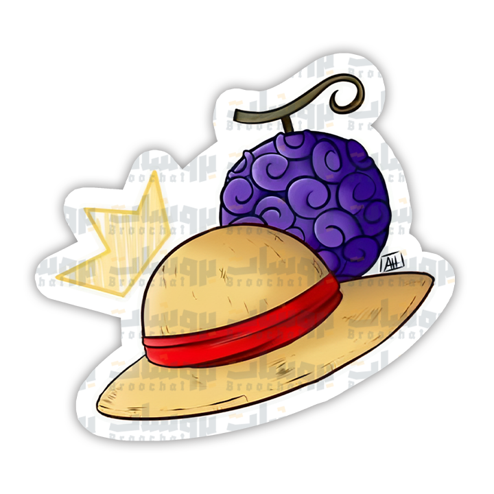 Luffy Hat Sticker (One Piece)