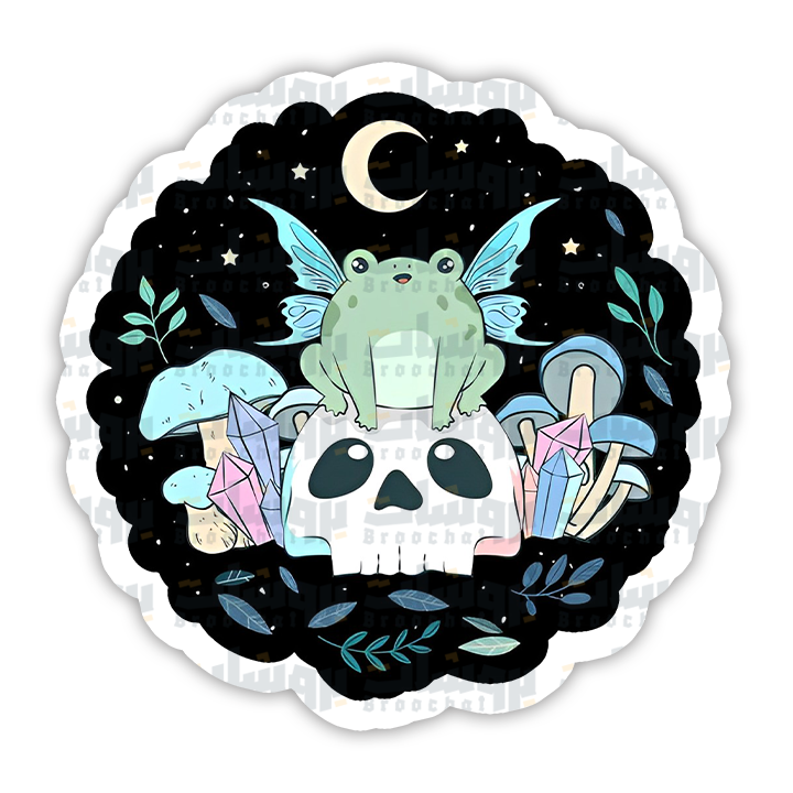Goth Fairy Frog Sticker