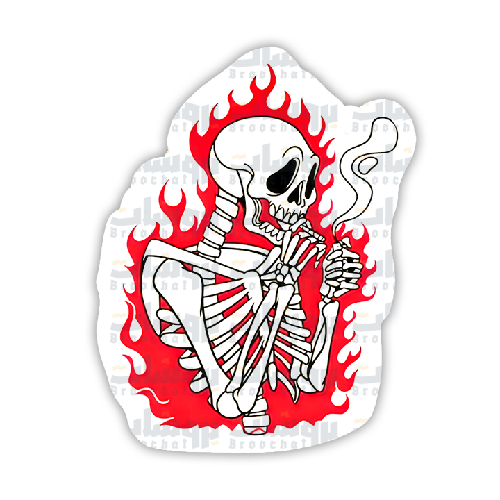 Burning Skeleton Sticker