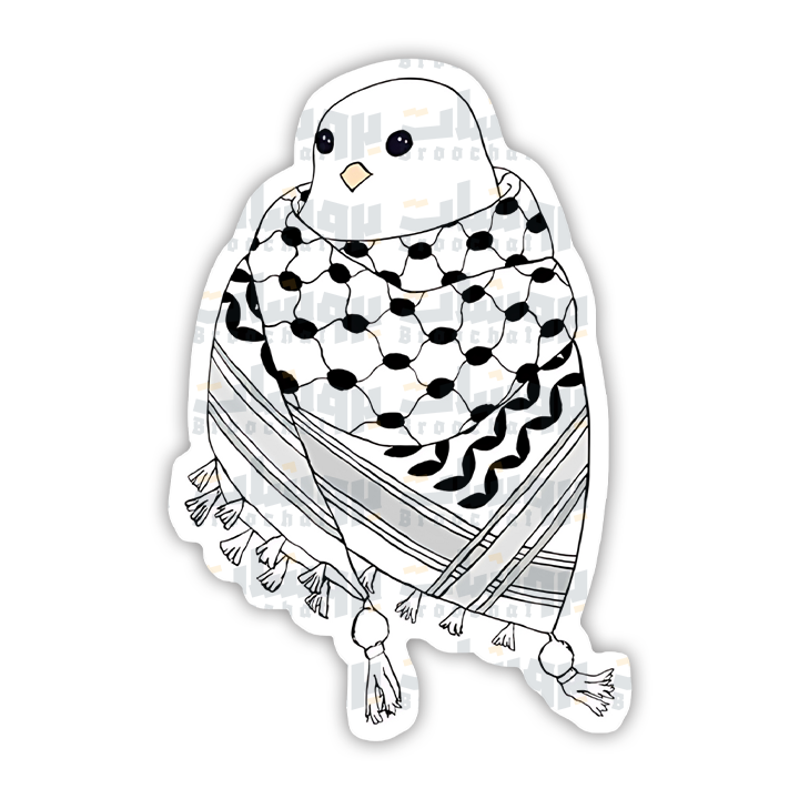 Dove Wrapped in Keffiyeh Sticker