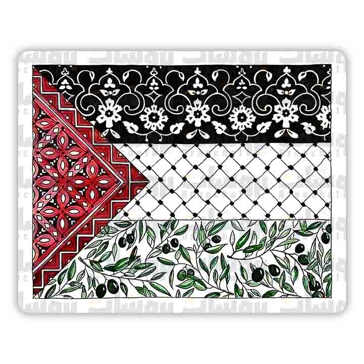 ستيكر علم فلسطين موشح