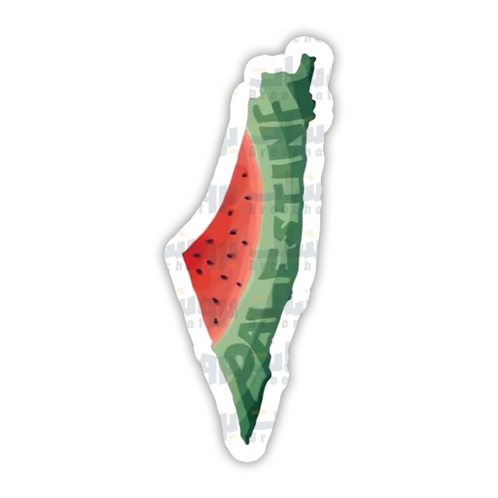 ستيكر خريطة فلسطين (بطيخة)