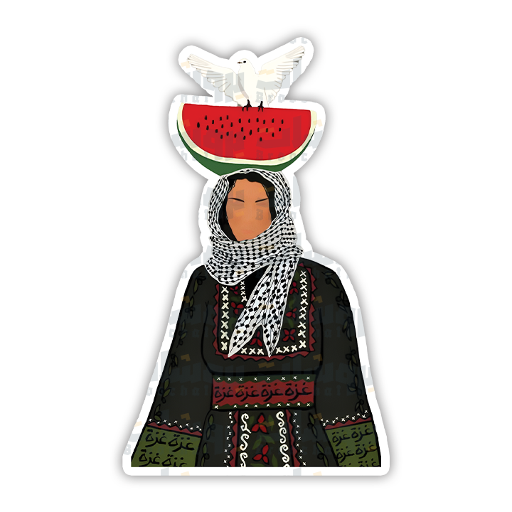 ستيكر إمرأة فلسطينية
