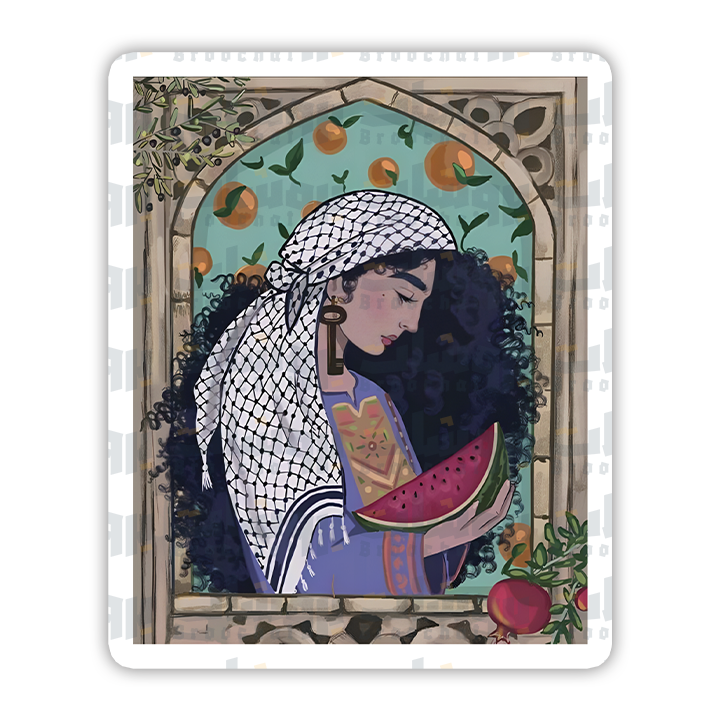Palestine Woman Sticker