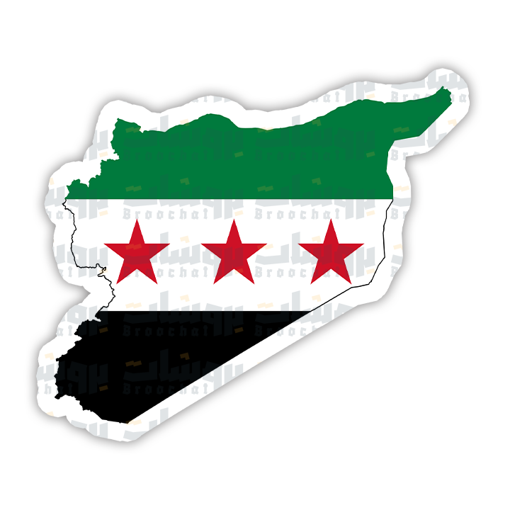 ستيكر خريطة سوريا (علم)