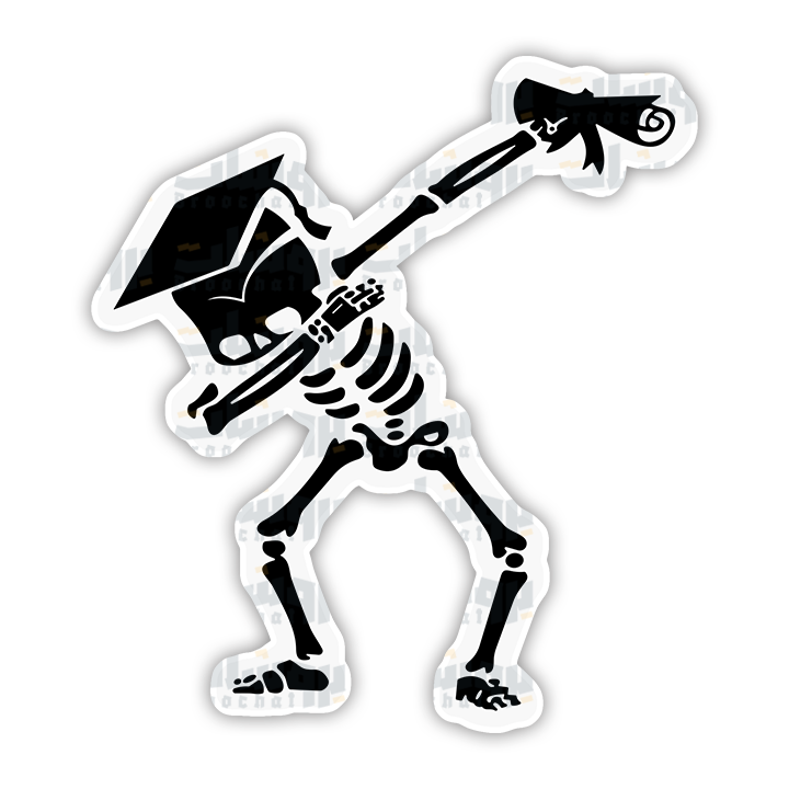Skeleton Graduation Sticker