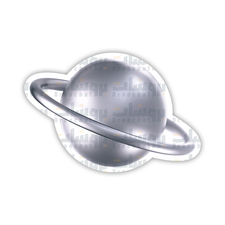 Y2K Chrome Planet Sticker