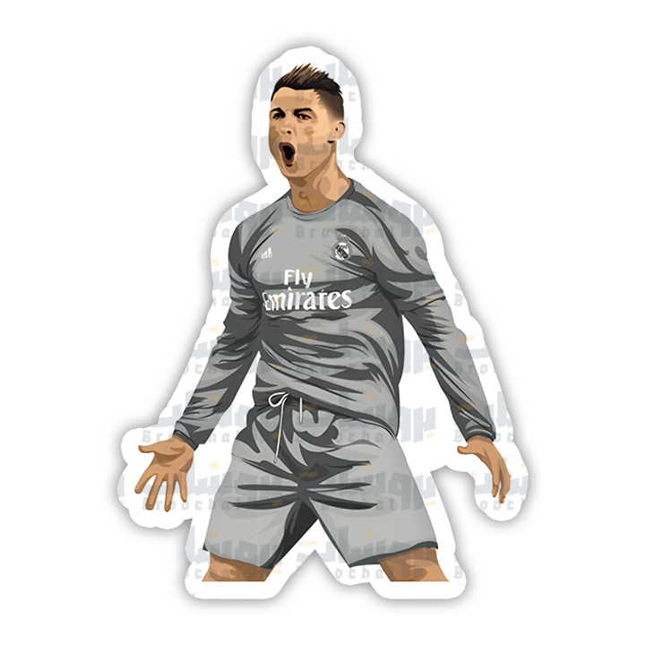 ستيكر احتفالية كريستيانو رونالدو مع ريال مدريد و احتفالية siuuuu