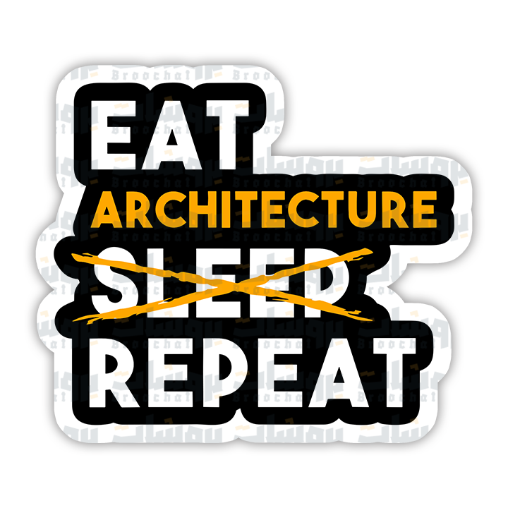 Eat Architecture Sleep Repeat Sticker