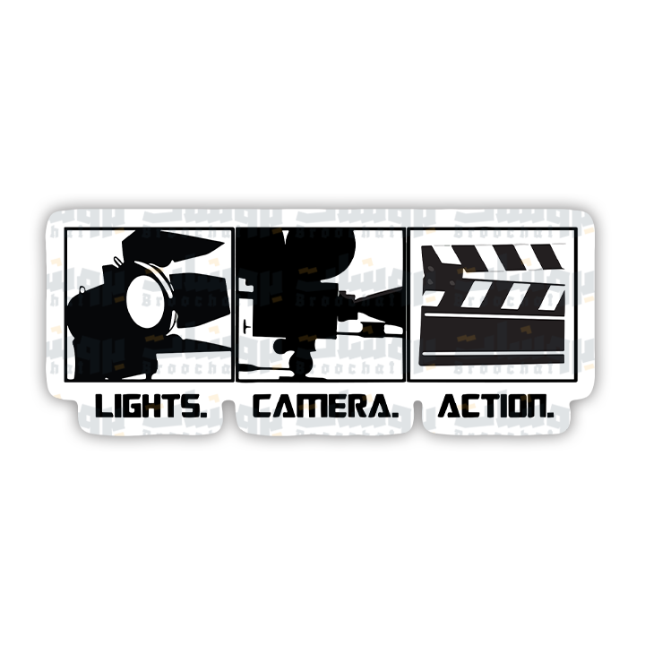 Lights. Camera. Action. Sticker
