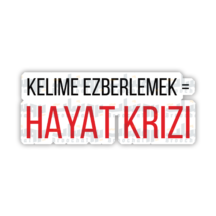 KELIME EZBERLEMEK = HAYAT KRIZI Sticker