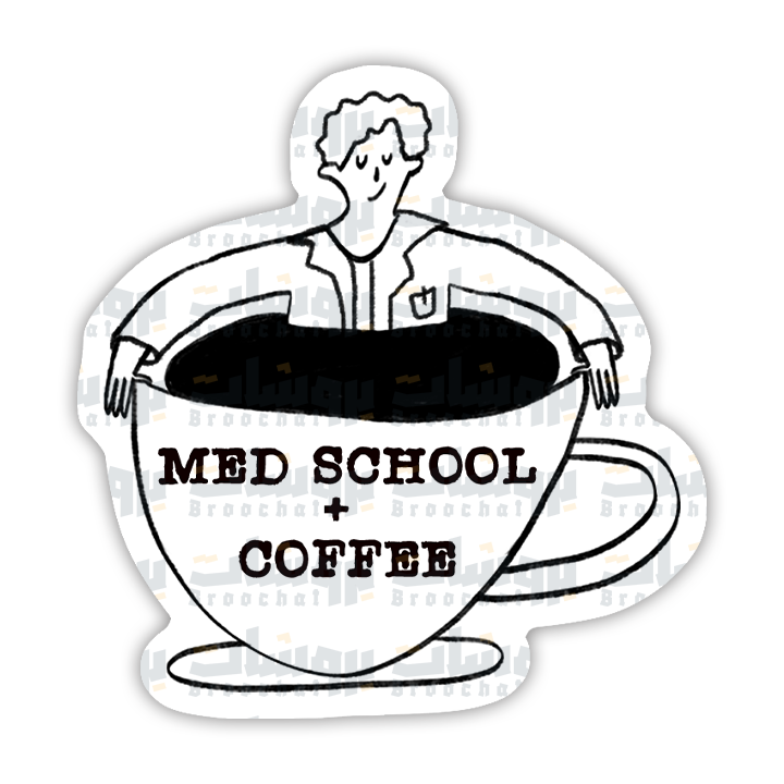 Med school + coffee Sticker