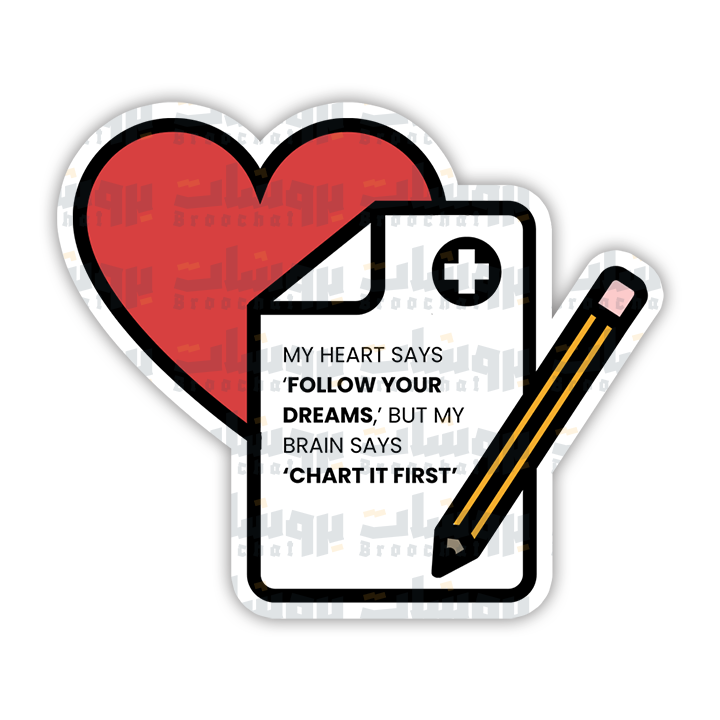 CHART IT FIRST Sticker