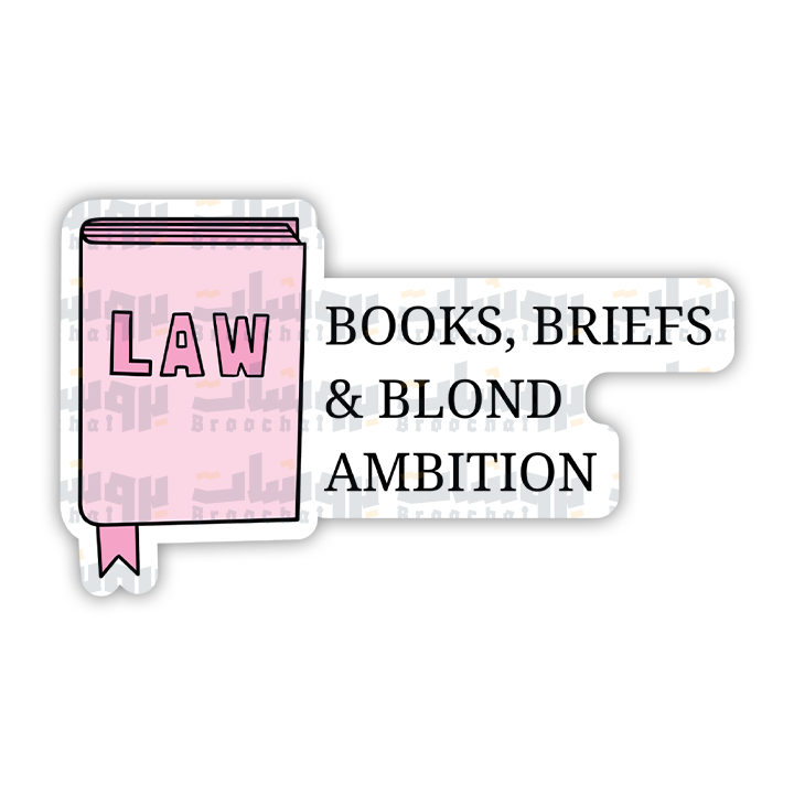 Books briefs & blond ambition Sticker